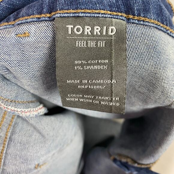 Torrid 3.5 Inch Vintage Stretch High Rise Denim Shorts Sz.18W - Picture 11 of 13